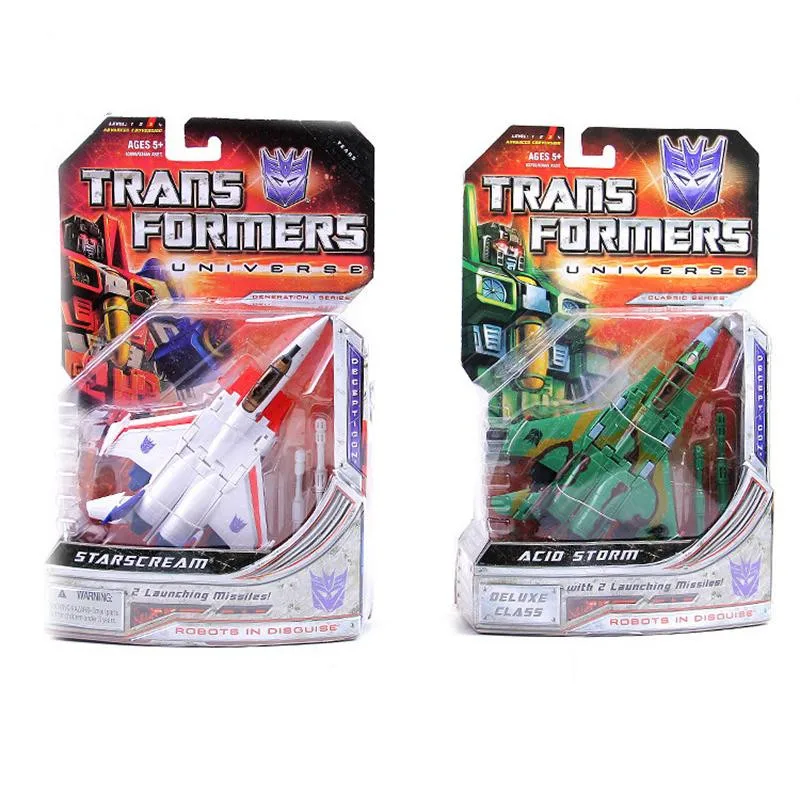 Transformers Universe Deluxe Class-figuras de acción de Star SCREAM, modelo transparente de Storm ácida, juguetes para niños, regalo