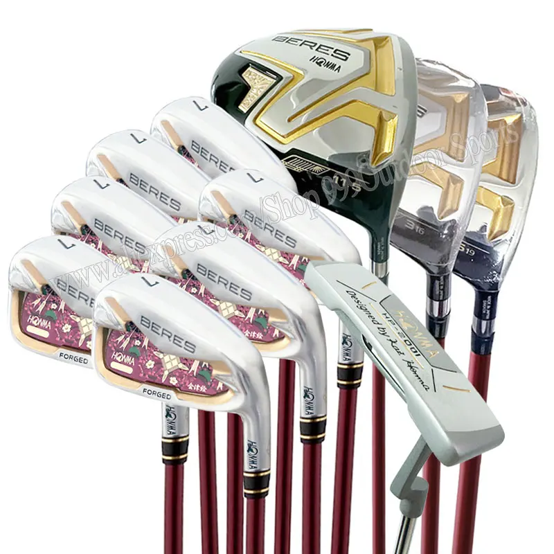 

New Golf Clubs Women HONMA BERES S-08 Golf Full Set Golf Driver Wood Irons Putter 13. Loft L Flex Graphite Shaft Free Shipping