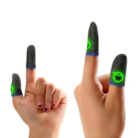 1 pair fiber finger cots ultra thin luminous touch screen finger thumb gloves