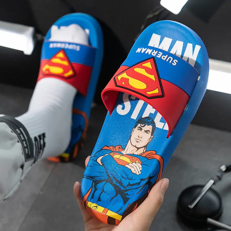 Шлепанцы детские летние для мальчиков и девочек мультяшный супер герой Супермен