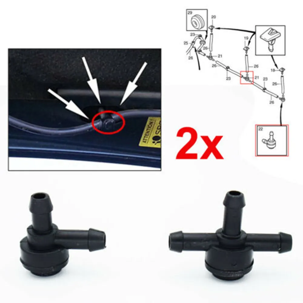 

2Pcs Windscreen Washer Valve For C30 C70 S40 S60 S80 V50 V70 XC60 9178895 Car Accessories Spray Pipe Joint