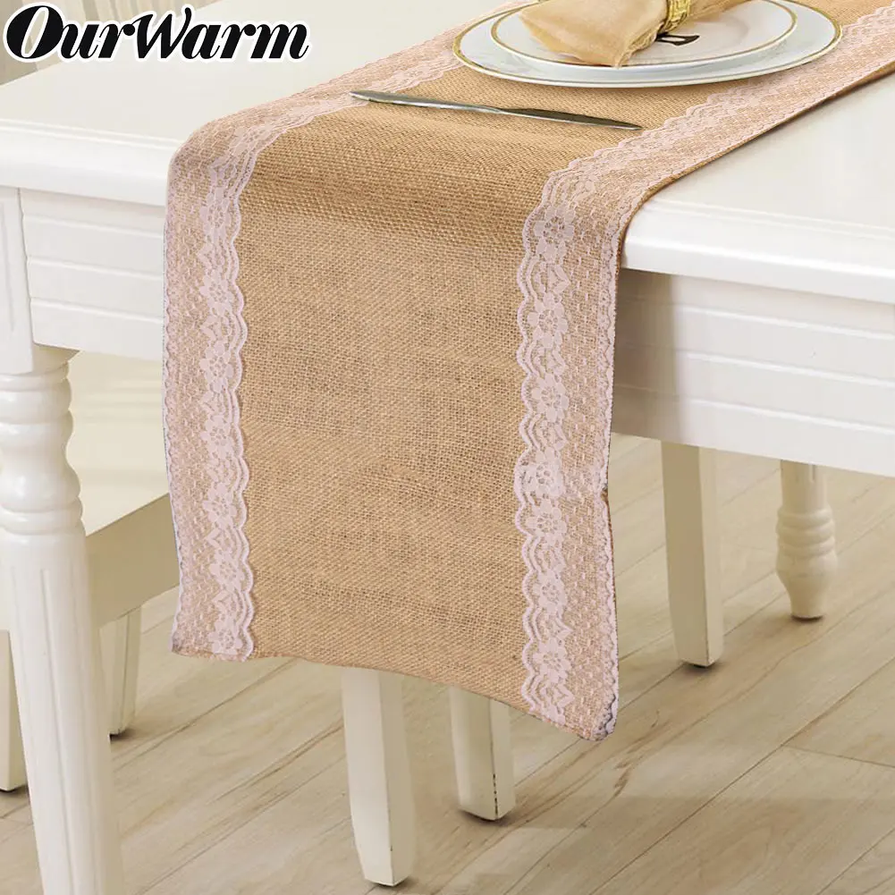 

OurWarm Table Runner For Dining Table Cotton Wedding Party Decoration 275x30cm Table Runner For Wedding Home Dining Table Decor
