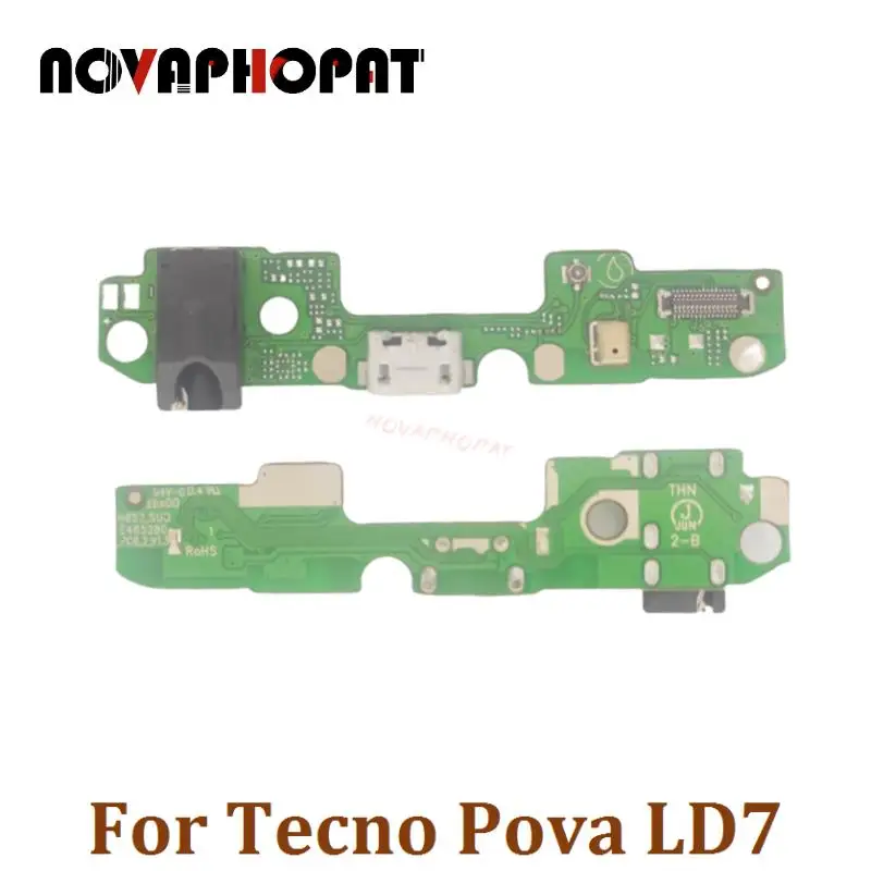 

Novaphopat For Tecno Pova / LD7 USB Dock Charger Port Plug Headphone Audio Jack Microphone MIC Flex Cable Charging Board