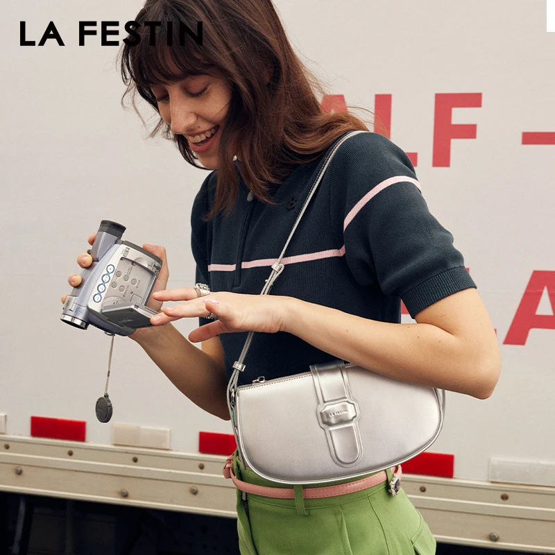 

LA FESTIN оригинальный дизайн 2023 новая популярная y2k сумка через плечо высокая текстура женские роскошные универсальные сумки под руку