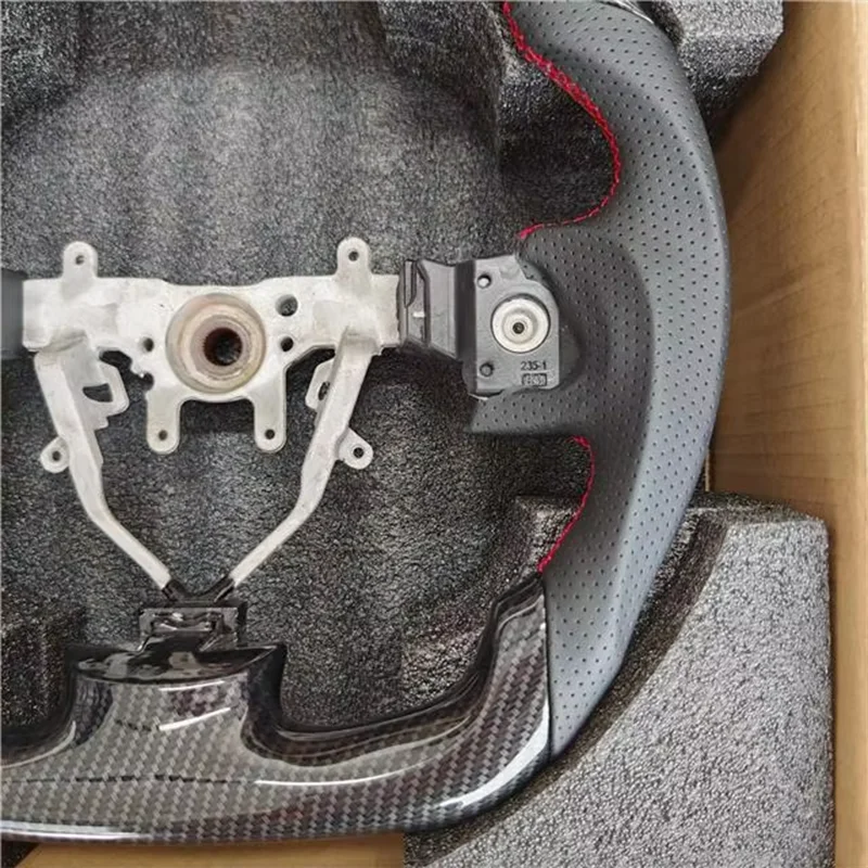 Фото Гидропринт Автомобильный руль из углеродного волокна для Subaru WRX 2008 2009 2010 2011 2012 2013 2014 гоночное Спортивное колесо автомобильные аксессуары №4