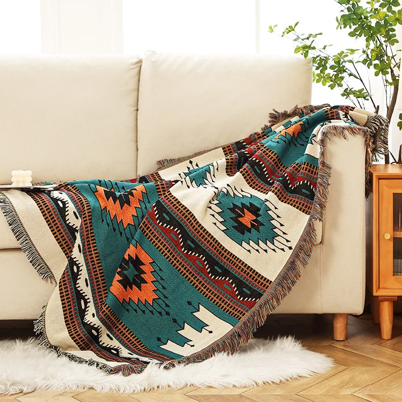 

Southeast Asian ethnic sofa blanket cover camping outdoor picnic mat hotel home decor leisure blanket bed cover boho tablecloth