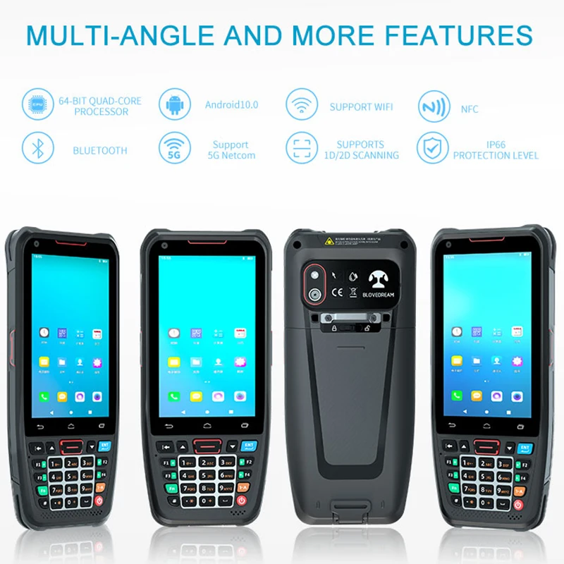 

Android 10 PDA handheld terminal Honeywell barcode scanner 1d laser 2d QR portable data collector terminal device WIFI 4G NFC