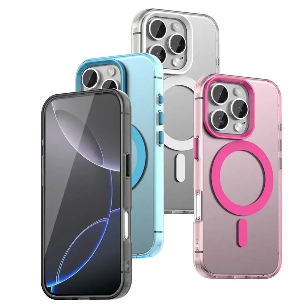 Матовый магнитный чехол ярких цветов для iPhone 16 Pro Max 14 13 12 11 15 Plus Magsafe