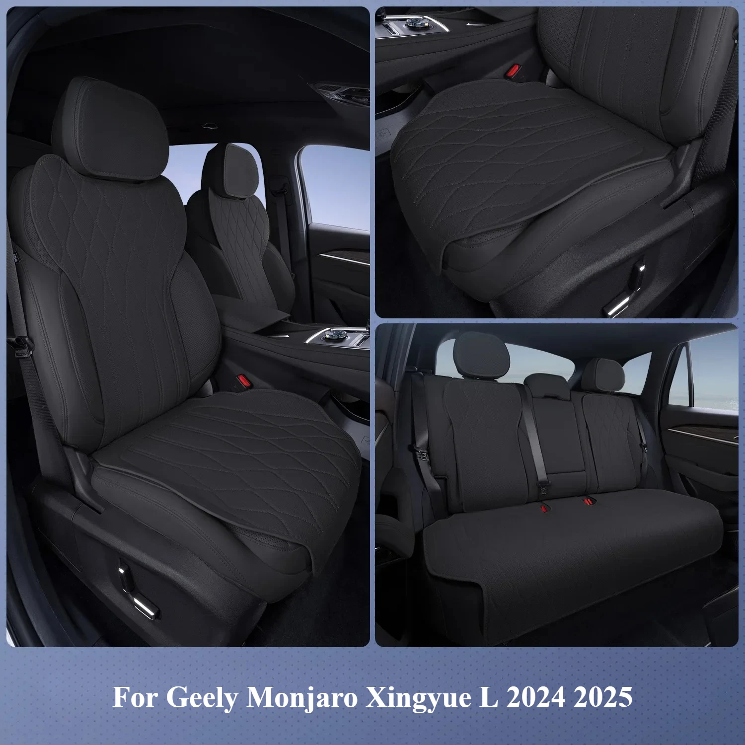 

Чехлы на автомобильные сиденья, кожаная подушка на сиденье, защита переднего и заднего сиденья, автомобильные аксессуары для Geely Monjaro Xingyue L 2024 2025
