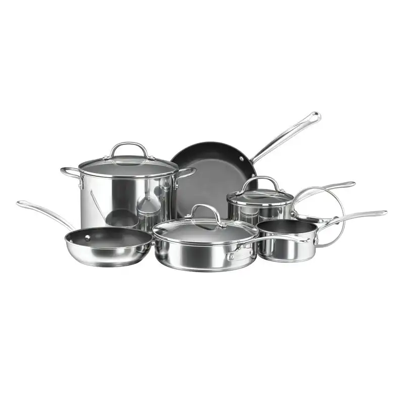 

Stainless Steel Nonstick Cookware Set, 10-Piece