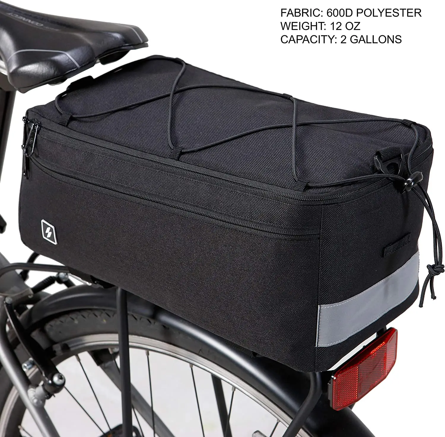 

Bolsa térmica para bicicletas, bolsa térmica para bagageiro de bicicleta para itens quentes frios, capacidade de 8 litros com