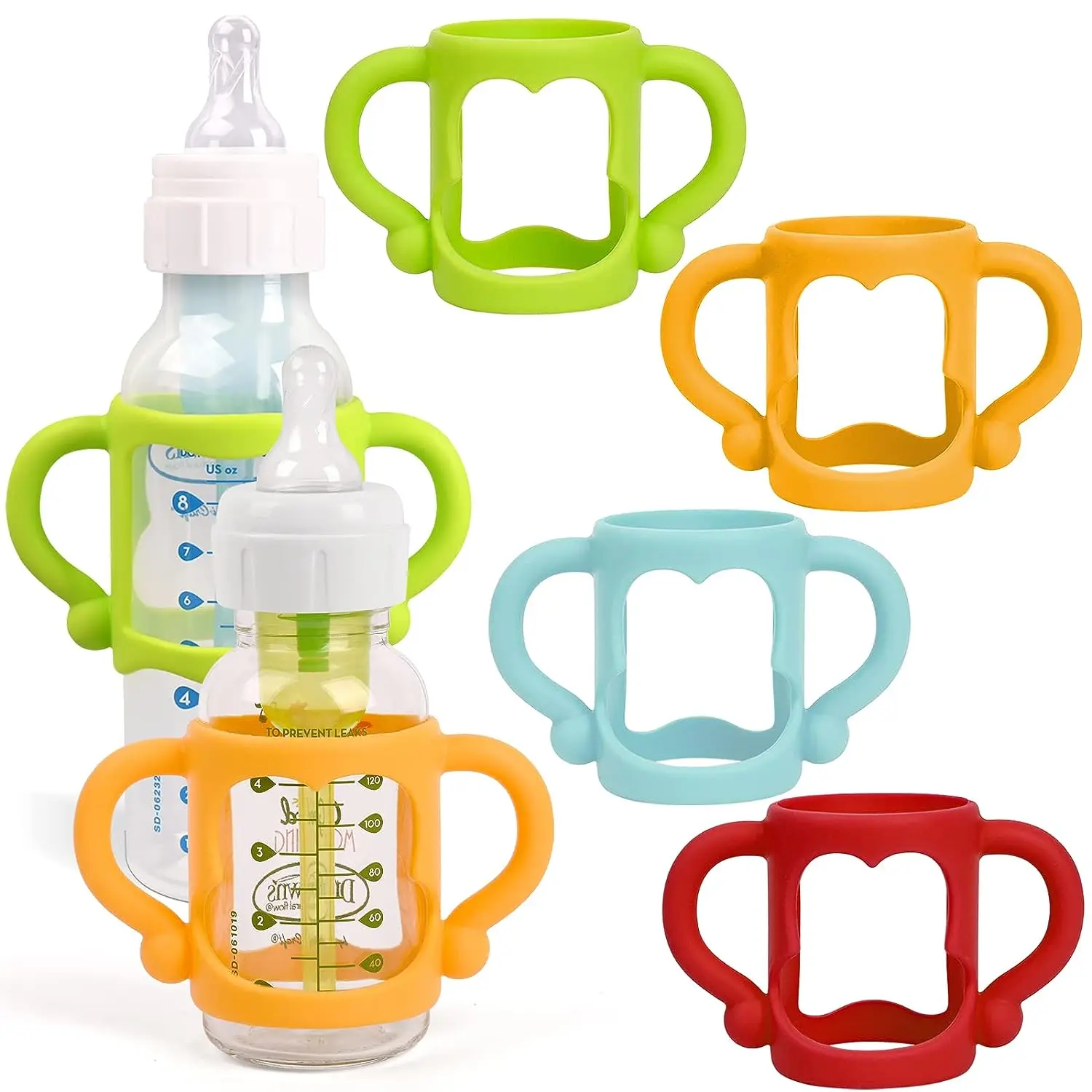 4Pcs Bottle Handles for Dr Brown Narrow Baby Bottles, Baby B