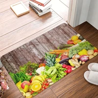 healthy food fruits and vegetables doormat welcome soft bedroom living room floor mat home rug floor mat absorbent foot pad