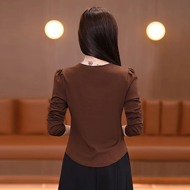 Женская рубашка с длинными рукавами осень 2024 новый красный топ модный западный Sle