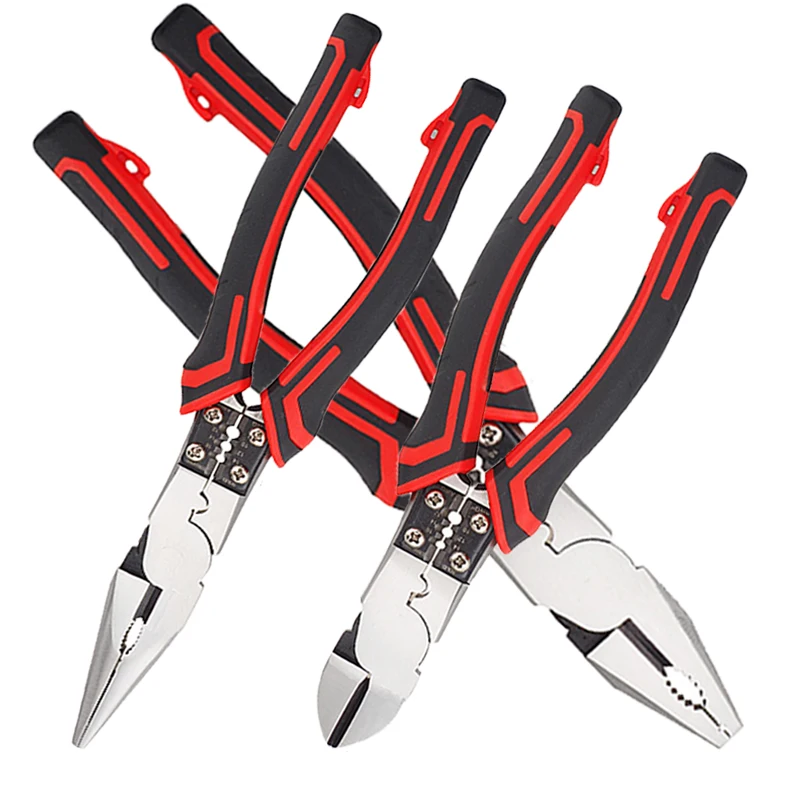 

Multifunctional 7 inch Diagonal Pliers Needle Nose Pliers Crimping Wire Stripper Cutters Pliers Electrician Cutting Hand Tools