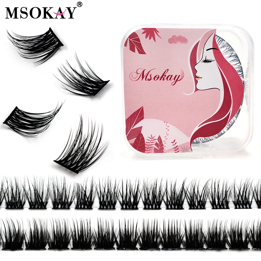 MSOKAY 25 Pcs/Case Newest DIY Cluster Eyelashes D Curl Volume Segmented Premade Fans Russian Thick Lash Extension Supplier