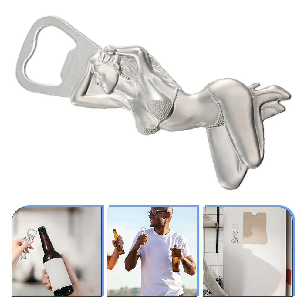 

Opener Bottle Beer Fridge Magnet Magnets Funny Openers Cap Kitchen 3D Decorative Shape Lady Novelty Metal Sticker Launcher