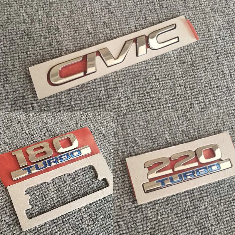 

Apply to Honda 10th generation Civic Trunk lettering Rear endmark CIVIC logo 180 220 TURBO mark