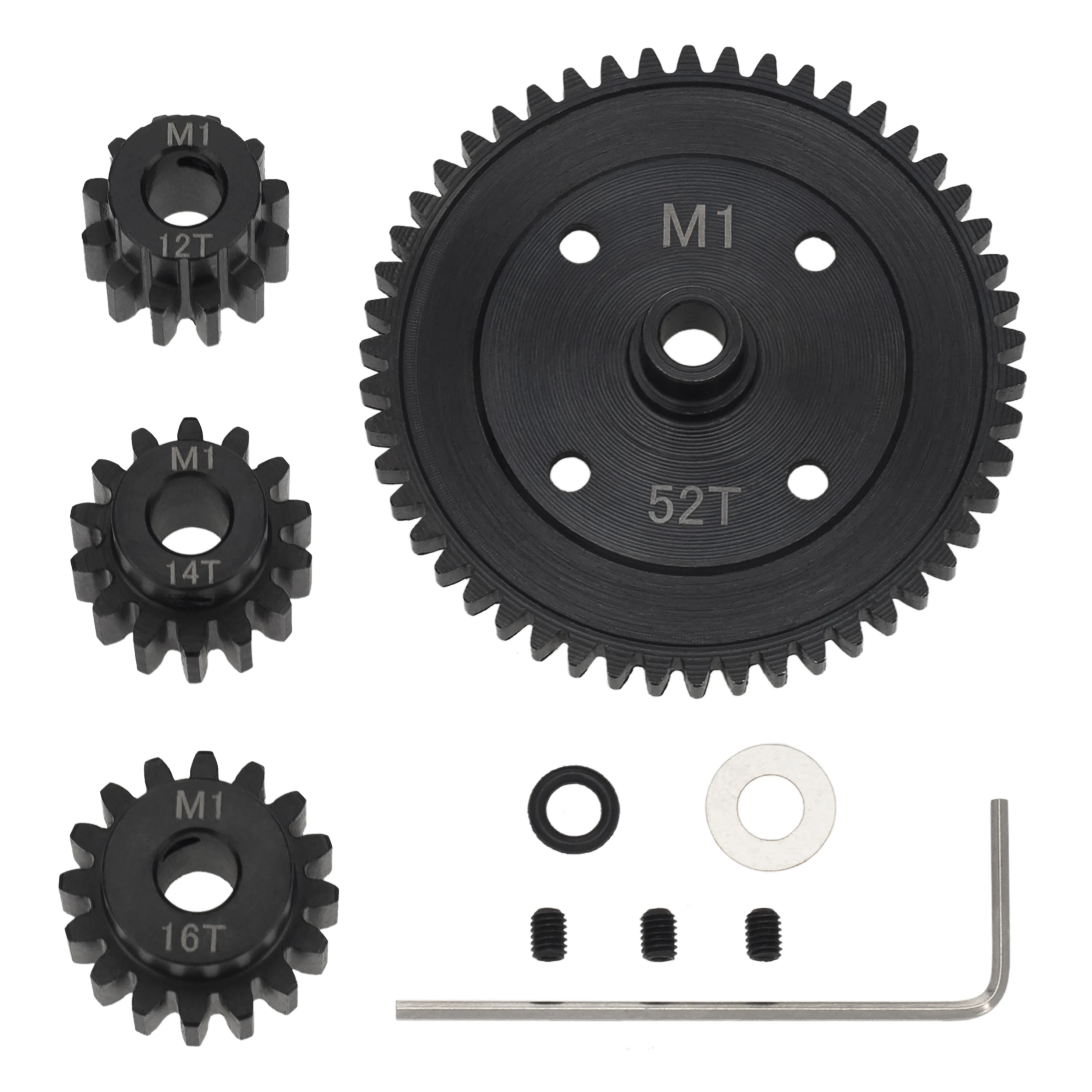 1 комплект M1 52T стальная прямозубая Шестерня 12T 14T 16T шестеренчатая Шестерня для ARRMA 1/8 KRATON OUTCAST TALION 1/7 MOJAVE FIRETEAM