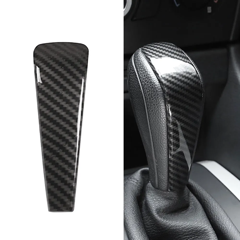 

Carbon Fiber Car Gear Shift Knob Cover Shell Sricker Trim Tuning for BMW XI 1 3 Series E91 E90 E93 2006-2012 Decor Accessories