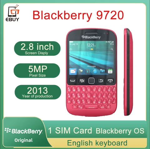 Оригинальный мобильный телефон Blackberry 9720 Samoa 2G 3G, 2,8 дюйма, 5 МП, Wi-Fi, смартфон BlackBerry OS, QWERTY, клавиатура, мобильный телефон, разблокирован