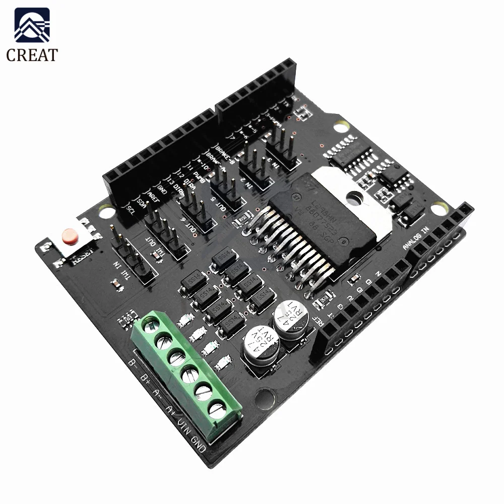 Плата расширения L298NH для Arduino R3 MEGA2560 двухканальный щит драйвера двигателя