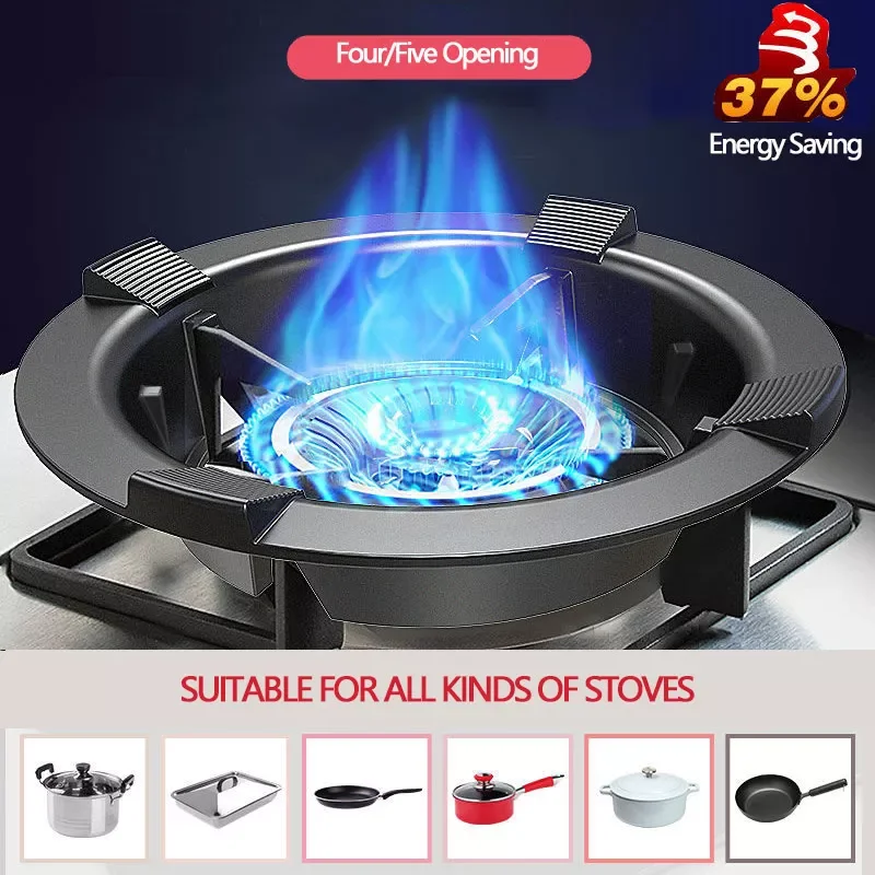 

2023New Shield Energy Saving Bracket Gas Stove Cover Disk Fire Reflection Windproof Cover Accessories For LPG Cooker Kitchen