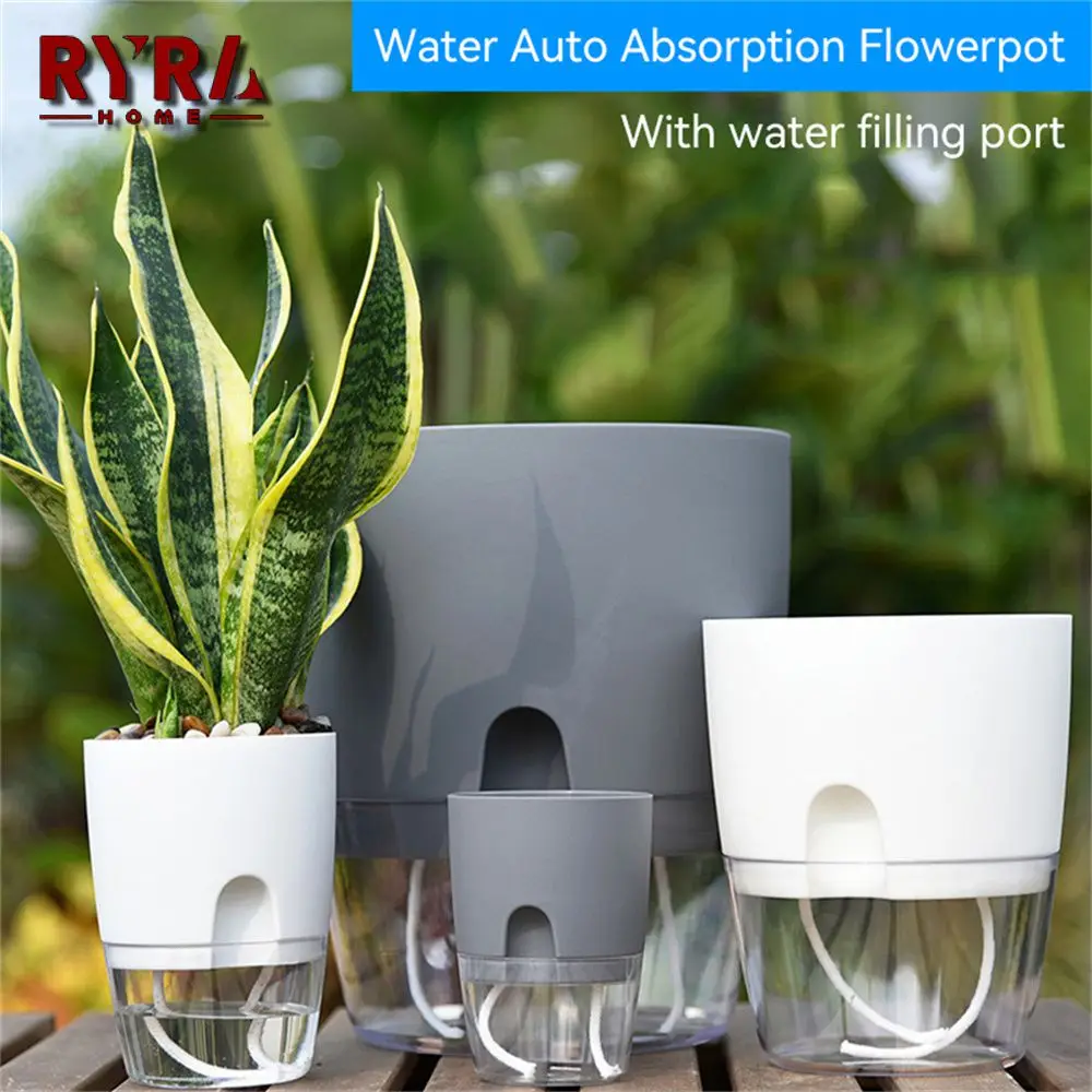

Water Container Automatic Watering Hydroponic Plant Pot Hydroponic Flowerpot Plant Flower Pot Azy Self-watering Flowerpot Office