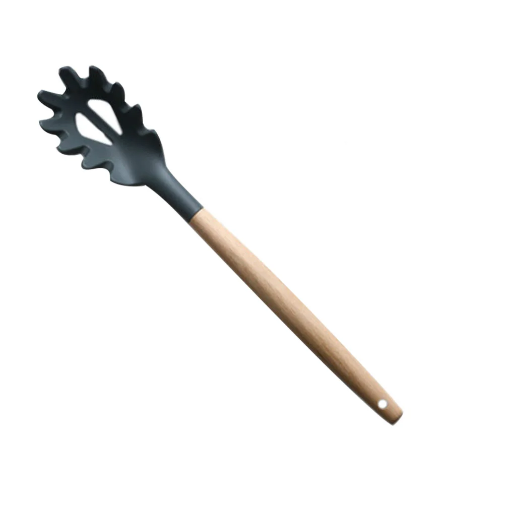 

Household Tools Serving Spoon Spaghetti Noodles Stainless Steel Strainer Fork Server Salad Utensils Colanders Pasta Catch