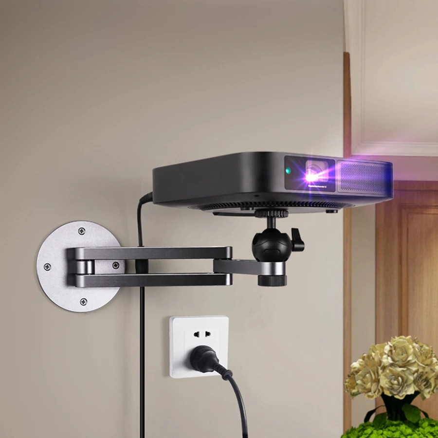 

Aluminum Alloy Bracket for Projector Speaker Multi-angle Adjustable Foldable Saving Room Wall Mount Stand