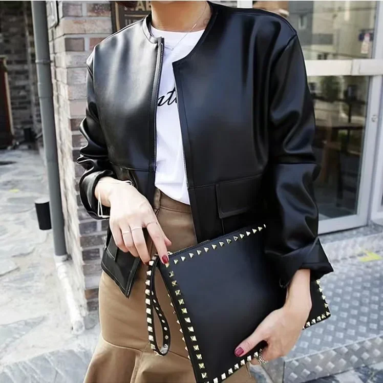 

Clutches High Rivet Women Shoulder Bags Evening Bag Ladies Party Quality Handbags Bolsas Feminina Daily Envelope Leather Black