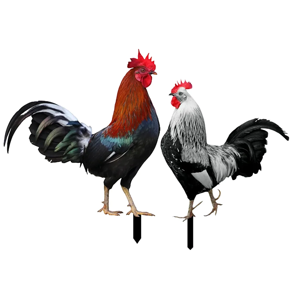 

Poultry Statue Lawn Stake Ornament Yard Chicken Outdoor Adornment Yards Garden Decoration Sign