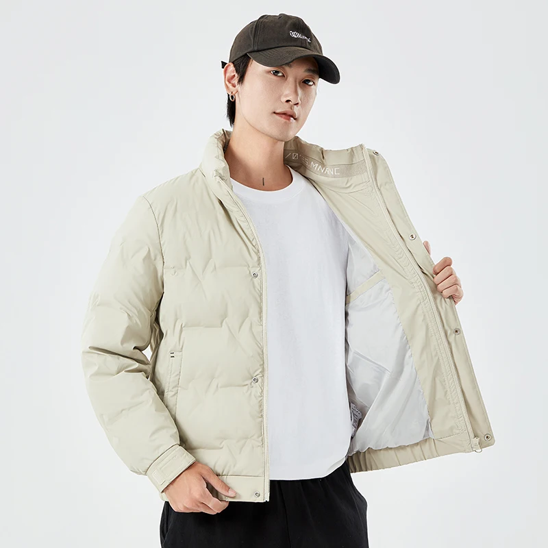 Негабаритный Пуховик С Воротником-стойкой Повседневный Хлопковый Кардиган