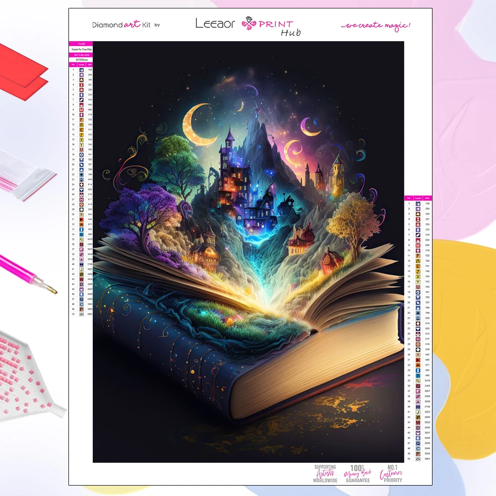 

Landscape Diamond Painting Book World Rhinestone Mosaic Cartoon Art Cross Stitch Kits Embroidery Crafts Gifts Home Decorations
