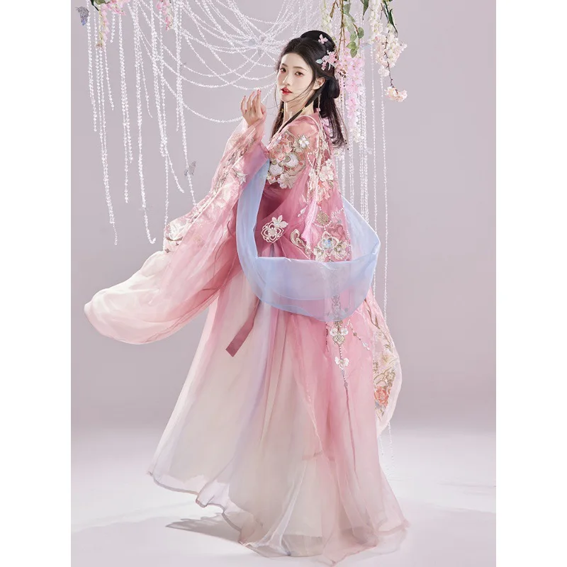 JY18 оригинальная Женская юбка Hanfu с вышивкой Модифицированная в стиле Хань длиной
