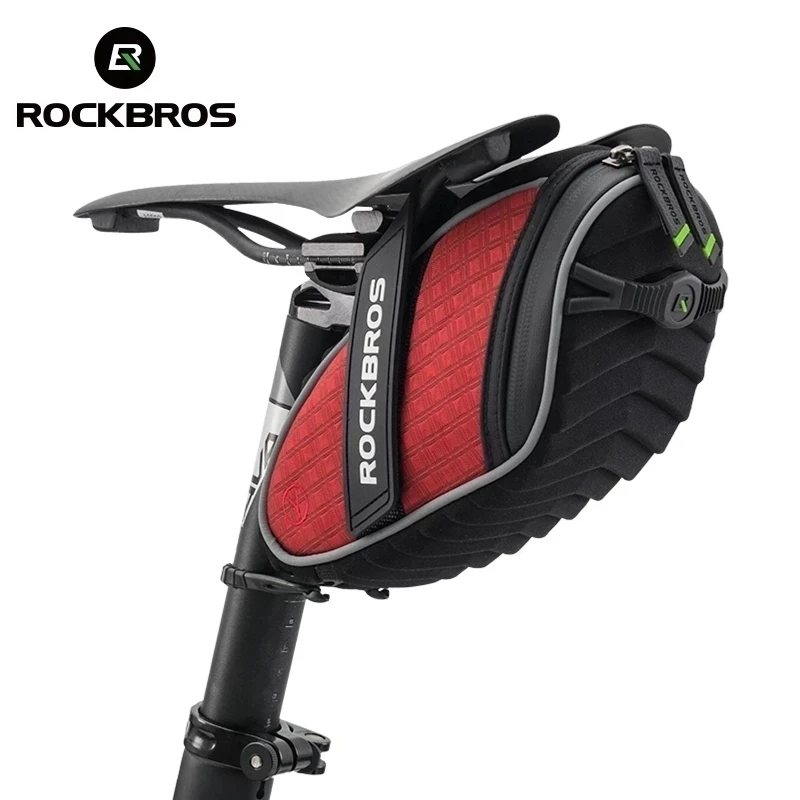 

ROCKBROS 3D Shell Bike Bag Rainproof Saddle Bag Reflective Bicycle Bag Shockproof Cycling Rear Seatpost Bag MTB Bike Accessories