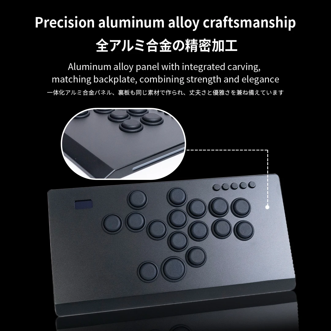 Фото TIKITAKA M16 Series Роскошная нейлоновая кнопка Laverless Controller 12 мм Супертонкий SF6 Игровой контроллер Street Fighter Джойстик Аркадный стиль PS4/PS3/ПК/переключатель №2