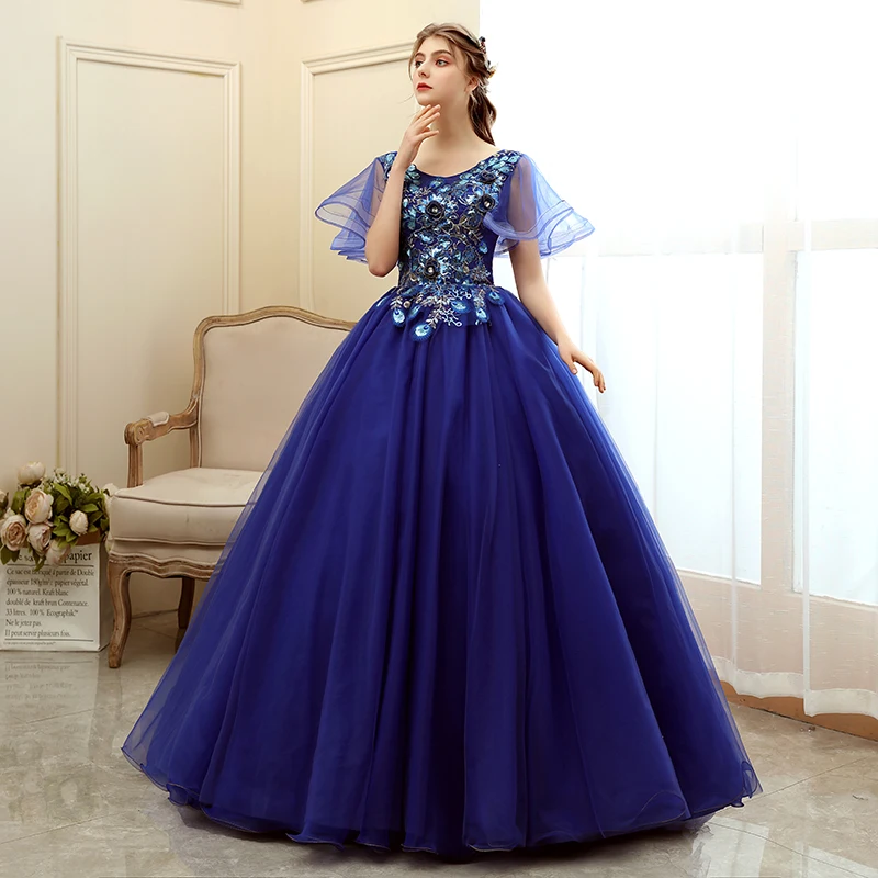 Классические платья Quinceanera с блестками и цветочным принтом длиной до пола