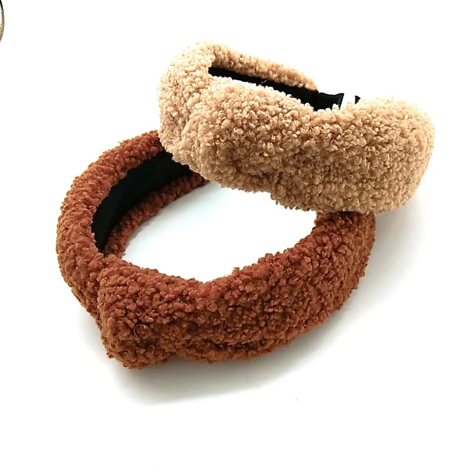 Ladies Warm Headband Bangs Fixed Tools Khaki Brown Fashion Clothing Hair Accessories
