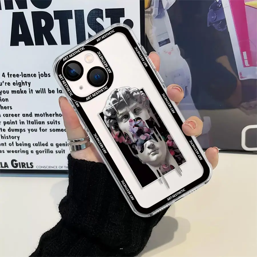 Прозрачный мягкий чехол Great Art Aesthetic David для Motolora Moto G22 G32 G52 G71 G72 G73 Edge 40 5G телефона