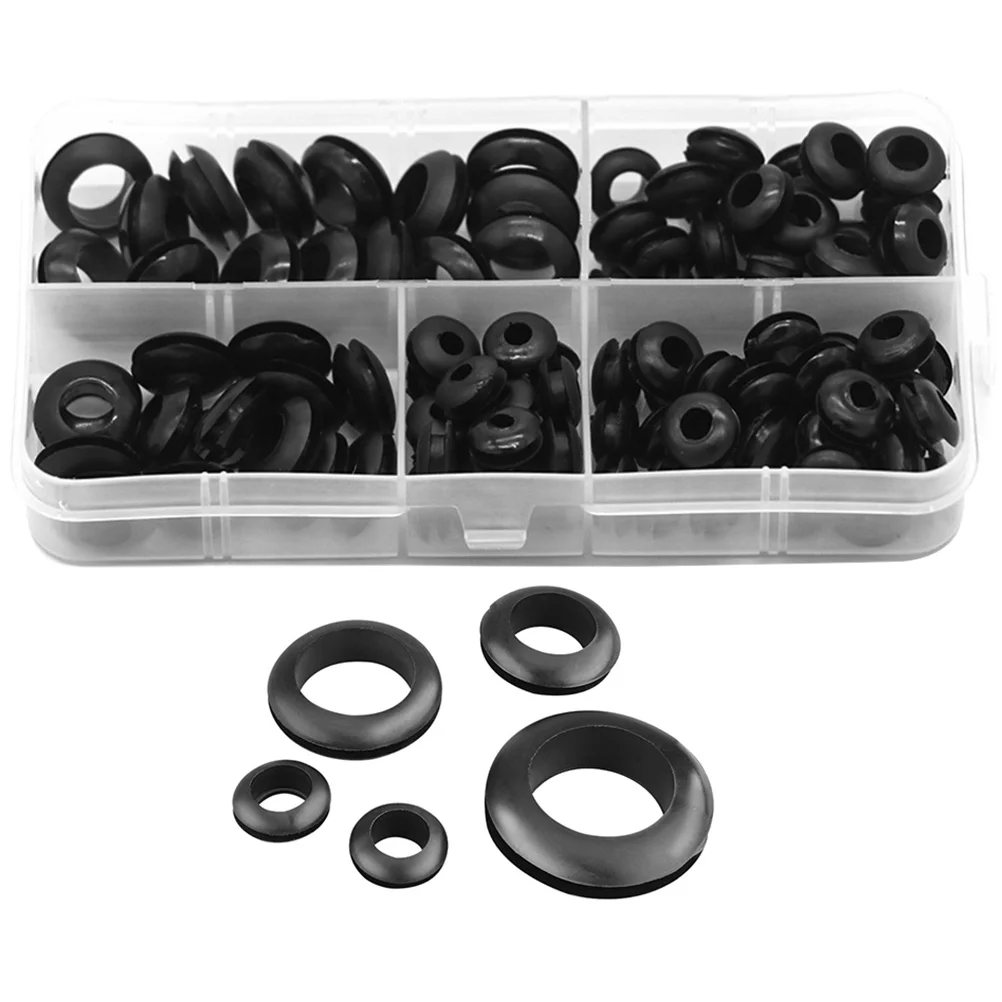 

105 Pcs Wire Rubber Grommet Ring Assortment Gasket Kit Protection Grommets Plug Electrical Appliance Wiring Pipeline Hole