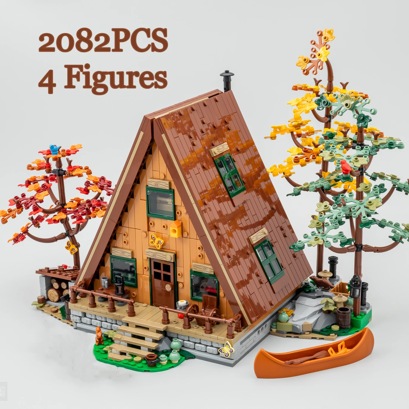

2023 новые идеи 21338 Moc A- Frame кабина лес дом строительные блоки городская улица вид Строительная модель для взрослых игрушка подарок для детей