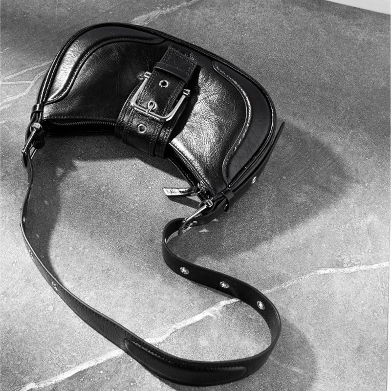 2023 New Underarm Bag Small and High Quality New Genuine Leather Saddle Bag Single Shoulder Oblique Straddle Bag for Women