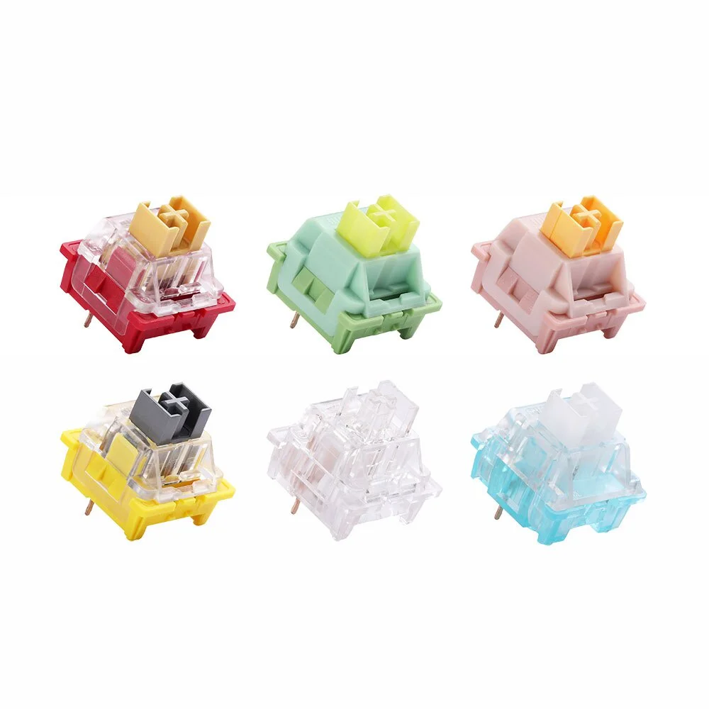 

OUTEMU Dustproof Switch 3 PIn Honey Peach silent Lime Crystal Linear Yellow Silver Red Panda Tactile Mechanical Keyboard Switch