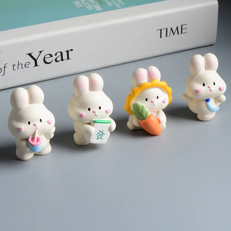 

Zakka, Япония, кролик, зайчик, серия, украшение для кукольного домика, для офиса, маленькие украшения, мультяшная кукла из смолы, игрушки ручной работы