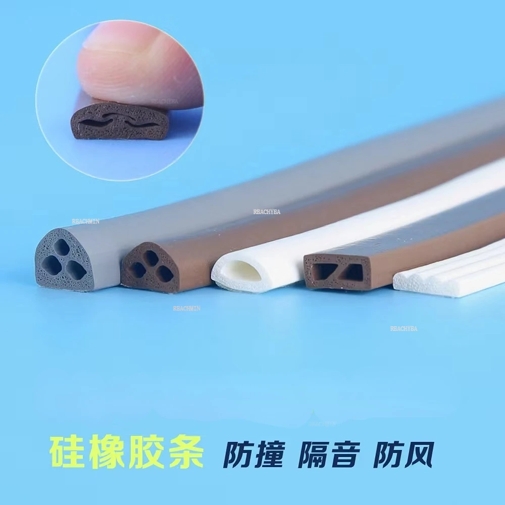 

Silicone Rubber Adhesive Seals Sliding Door Window Weatherstrip Cupboard Wardrobe Gasket 9 x 2mm 4mm 6mm 8mm 6m Gray White Brown