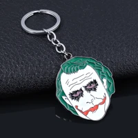 fashion movie the same clown keychain popular jewelry creative alloy key ring green hair pendant punk accessories gift wholesale