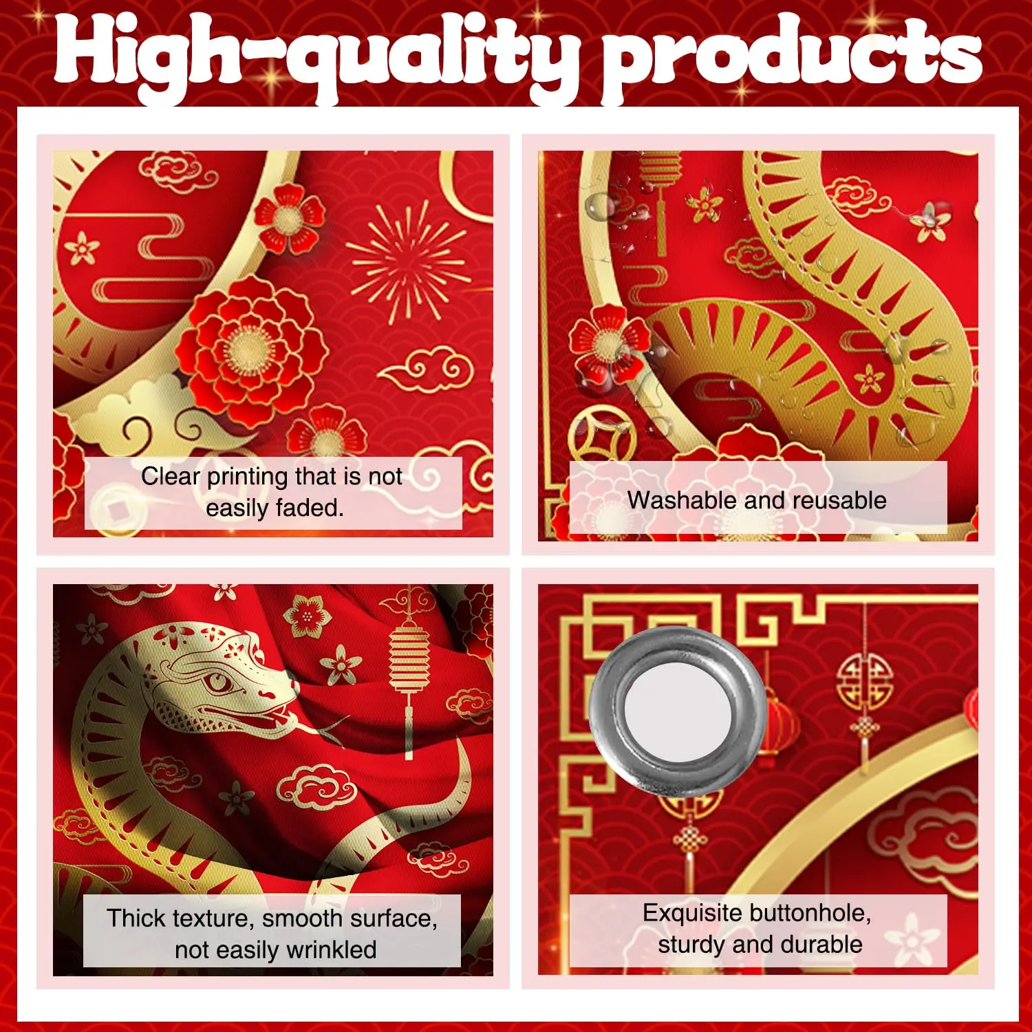 Китайские новогодние украшения 2025 фон лунные год змеи китайский новогодний