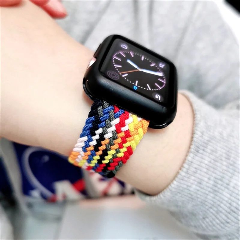 braided strap for apple watch ultra band 49mm 44mm 45mm 38mm 42mm 41mm 40mm elastic solo loop bracelet iwatch serie 8 4 5 6 7 se