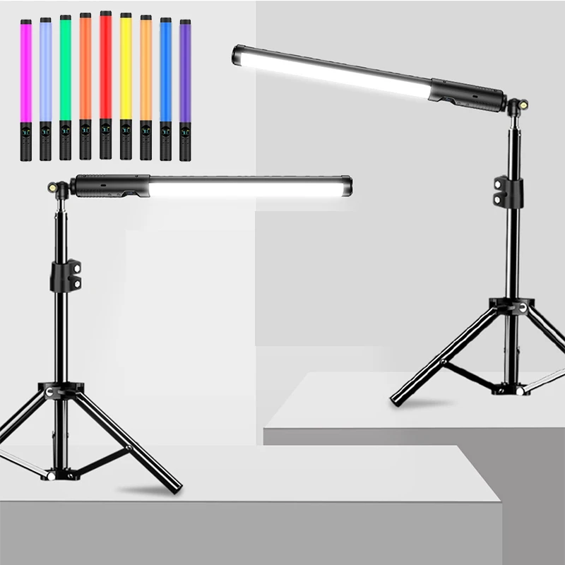 

Handheld RGB LED Stick Light Wand 20W Photography Tube Light 2500K-8500K with Multiple Lighting Effects for Party Live Streaming
